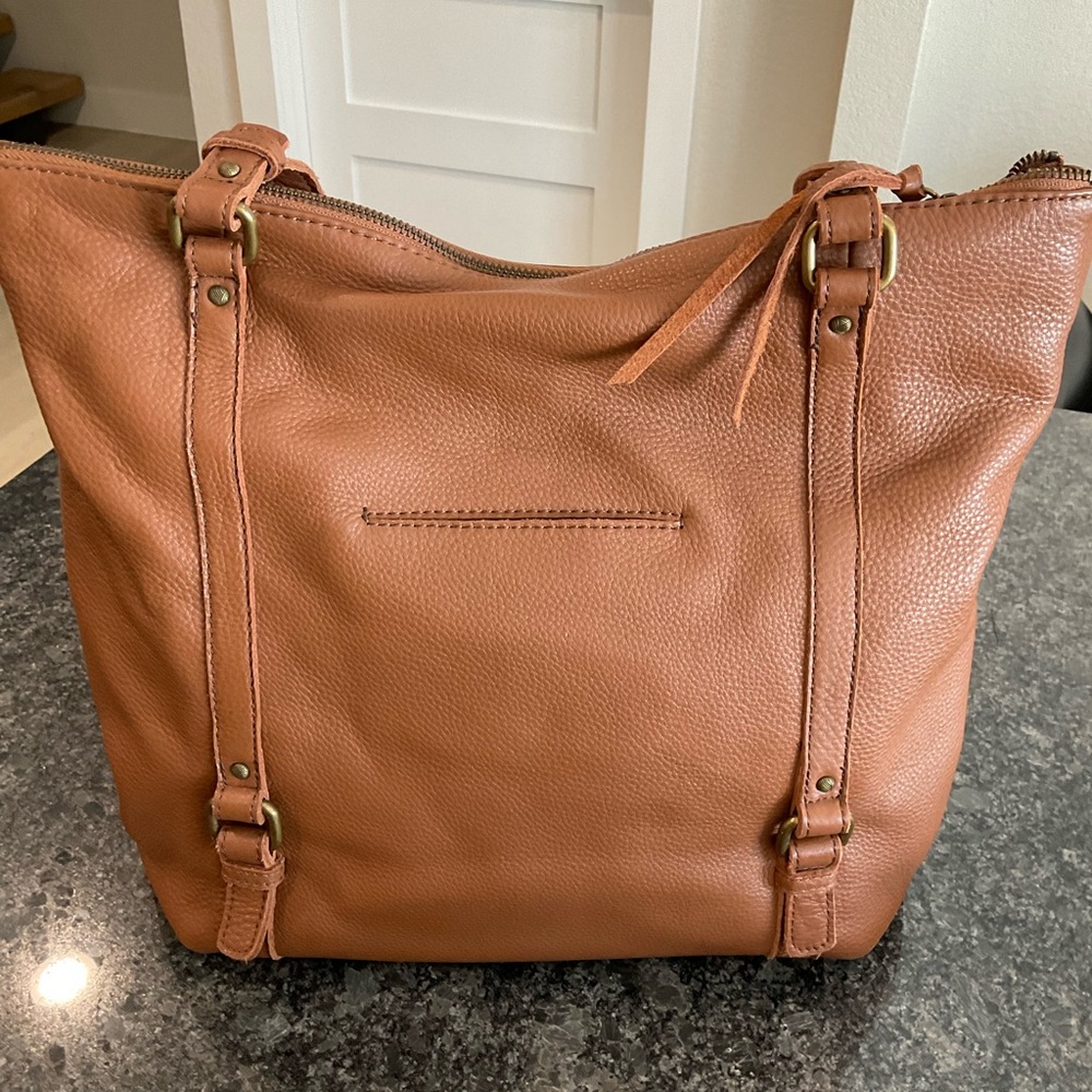 The Sak Brown Leather Tote Bag - Picture 3 of 5